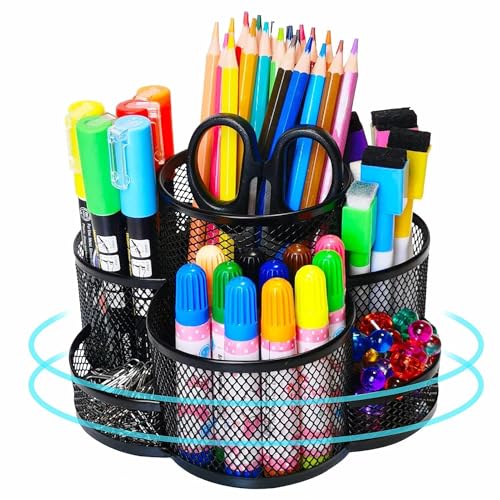 YAJNAS Bileder Metal Stationery Items Organizer for Office and Home Table Top Pen Pencil Holder | Desk Organiser Or Study, Makeu