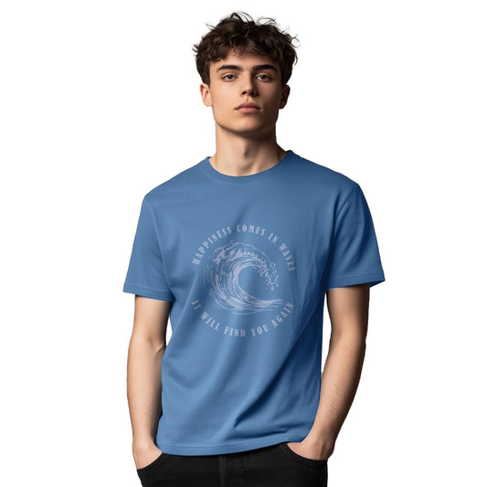 Nobero MenS Graphic Print Regular Fit T-Shirt (1M-Twts-C0979_Marine