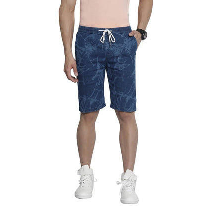 The Indian Garage Co Men Regular Fit Solid Mid-Rise Denim Shorts