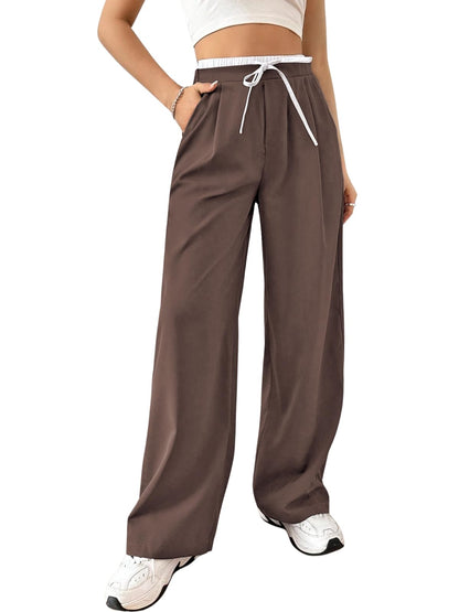 Leriya Fashion Women High Rise High Waist Wide Leg Trousers | Casual & Formal Pants |Loose Fit Track Pants | Gymwear | Cargo Pan