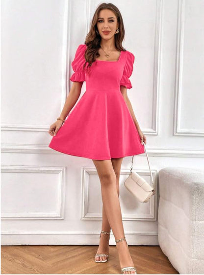 Oomph! WomenS Western & Fusion Wear Stetchable Party Dress For Women, Pink - Md967