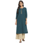 Fabindia Women Straight Style Long Kurta Cotton_S Blue