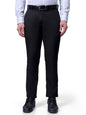 The Indian Garage Co Mens Slim Fit Self Design Formal Trouser Pants
