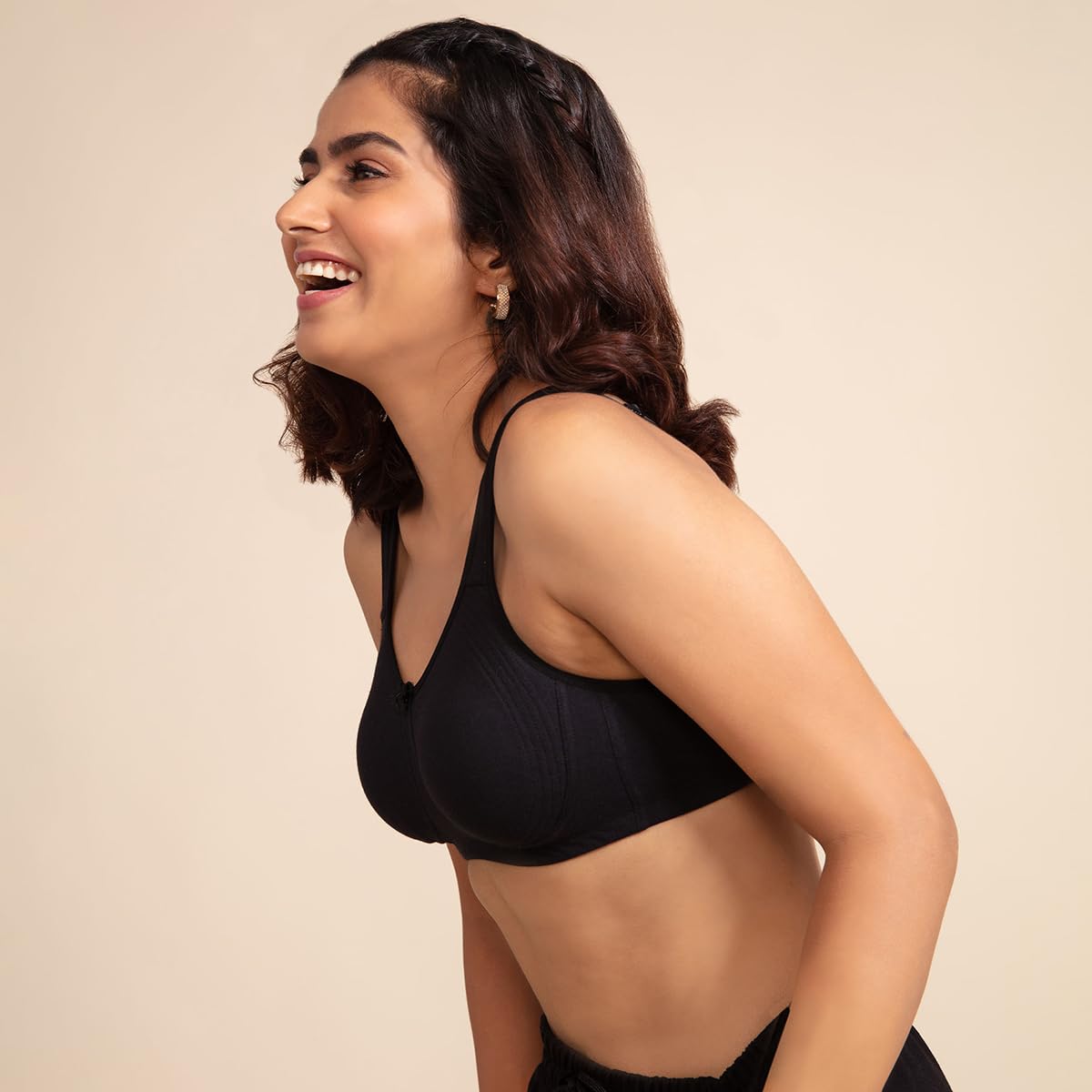 NYKD Everyday Cotton Bra for Women - Encircled with Love | Non-Padded | Wirefree | Full Coverage with Side Support Shaper (NYB16