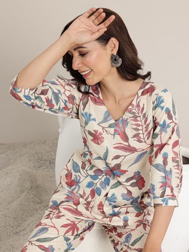 Libas Womens Printed Cotton Co-Ord Set For Women