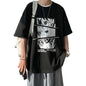 Thalasi Anime Printed Oversized T-Shirts For Men - Down Shoulder Loose Fit Black T-Shirt For Men & Goku, One Piece And Naruto Pr