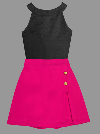 A.T.U.N. (ALL THINGS UBER NICE) Girls Stylish Two Piece Outfit Set with Sleeveless Tank Top and Skort | Casual Summer Clothing