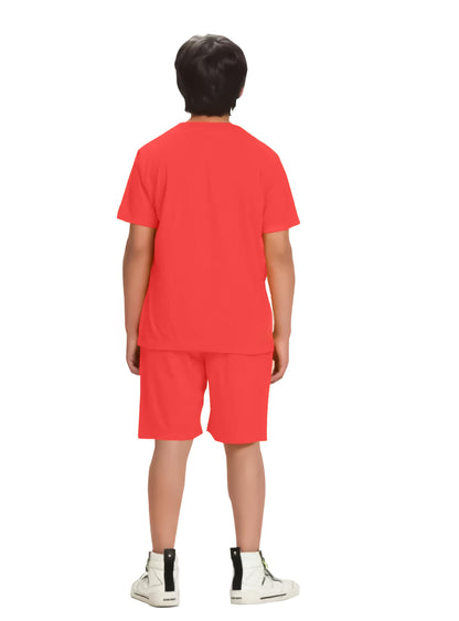 Kyda Kids BoyS 100% Pure Cotton Premium Printed Tshirt And Shorts Set For Summer