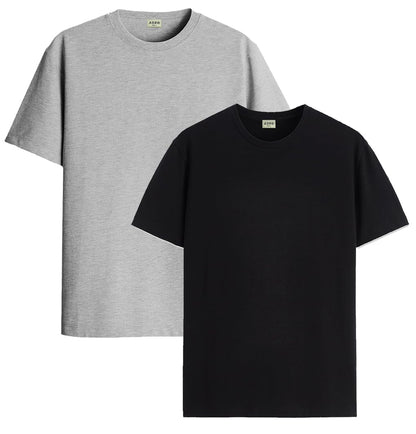 ADRO T Shirts Pack of 2 Mens Tshirts Cotton T Shirts for Men Tshirt T-Shirts Combo T Shirts Tshirts for Men Plain Solid Tshirts
