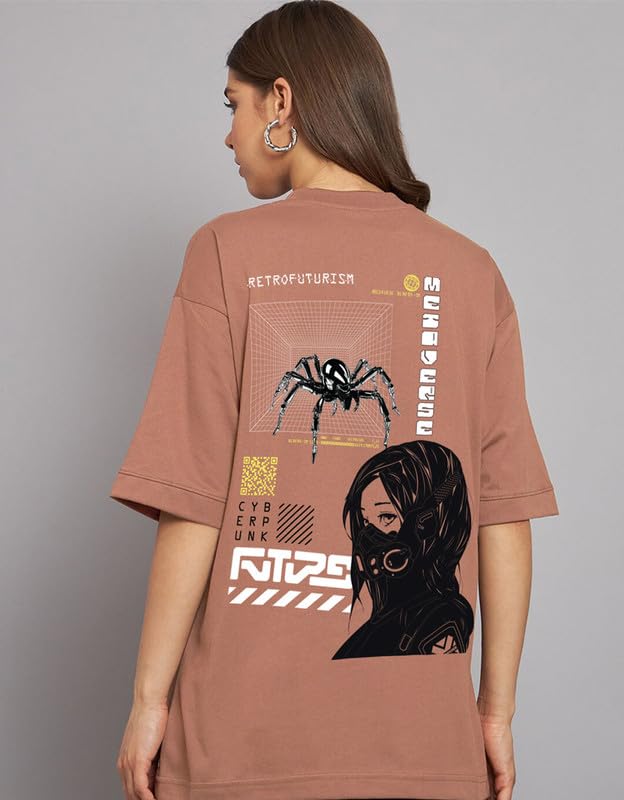 Juneberry Pure 100% Cotton Oversized Loose Baggy Fit Drop Shoulder Latest Aesthetic & Cool Graphic Prinred Half Sleeve T-Shirts