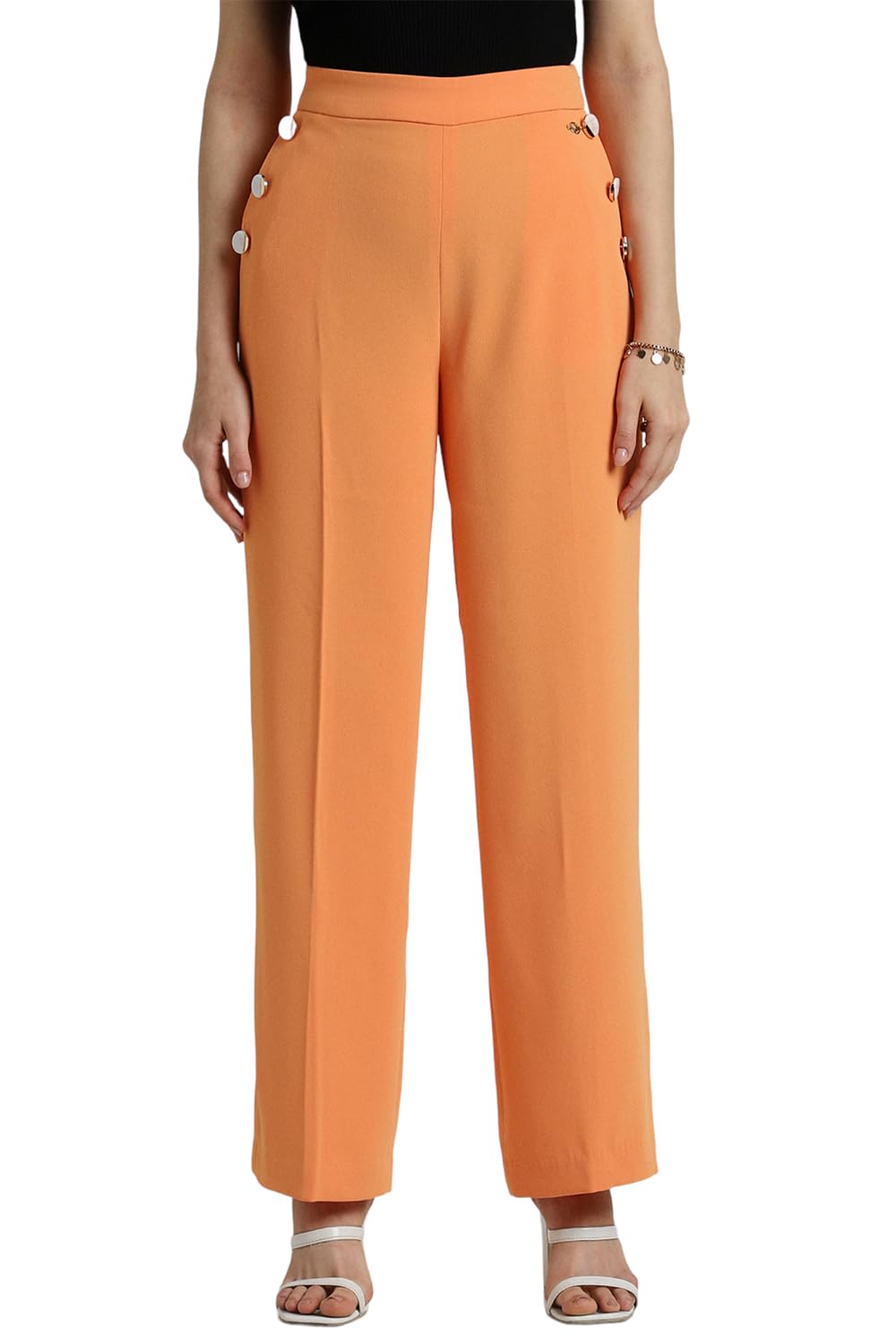 Allen Solly Women Regular Fit Solid Formal Pants