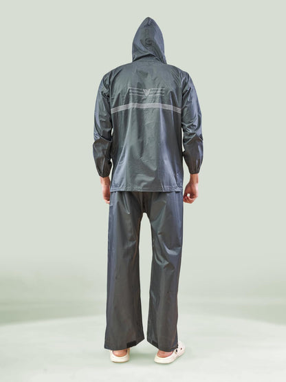 Lux Venus Tapping Rain Coat For Men Grey