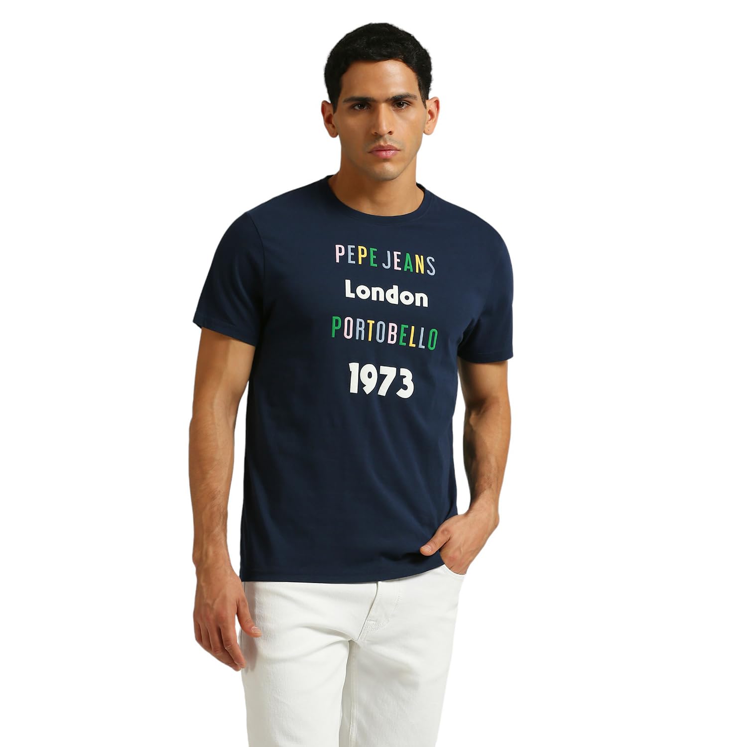 Pepe Jeans Monty Graphic Printed Tee Navy