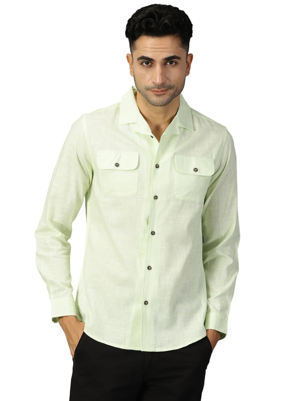 Thomas Scott Double Pocket Regular Fit Long Sleeve Casual Tshirt for Mens