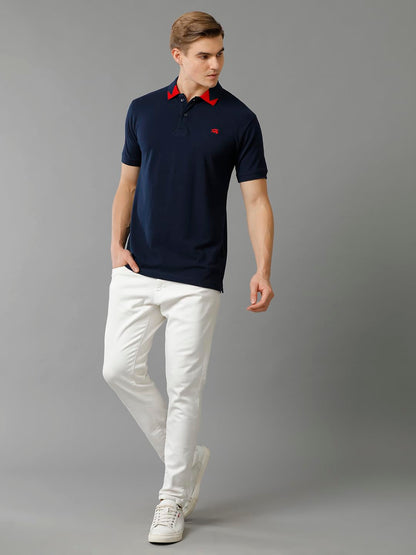 ADRO Premium Cotton Polo for Men (PN23-H-PLN-NB_Navy)