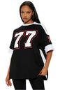 Thalasi Womens Cotton Oversized Fit T Shirts - Half Sleeve Round Neck Printed T-Shirt For Women