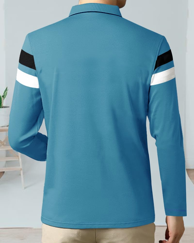 Noble Monk MenS Regular Fit Polo T Shirt |Full Sleeves |Collar Tshirts | Casual T-Shirt For Men