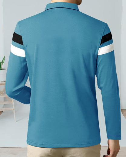Noble Monk MenS Regular Fit Polo T Shirt |Full Sleeves |Collar Tshirts | Casual T-Shirt For Men