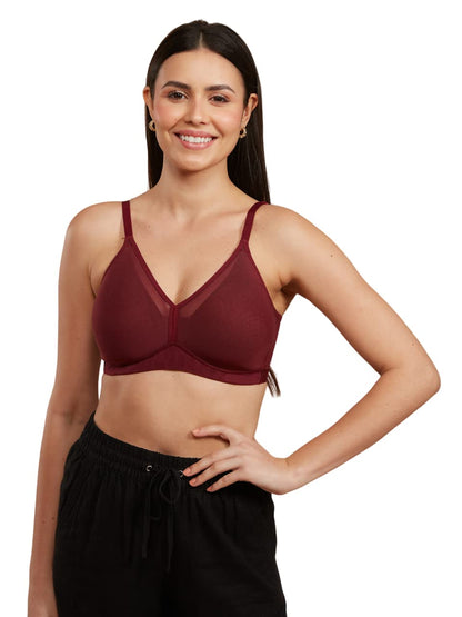 Nykd Ultimate Breathe Triangle T-Shirt Bra For Women Everyday Essentials Wirefree Padded Medium Coverage - T-Shirt Bra, Nyb226,