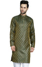 Jompers Mens Woven Design Silk Blend Kurta