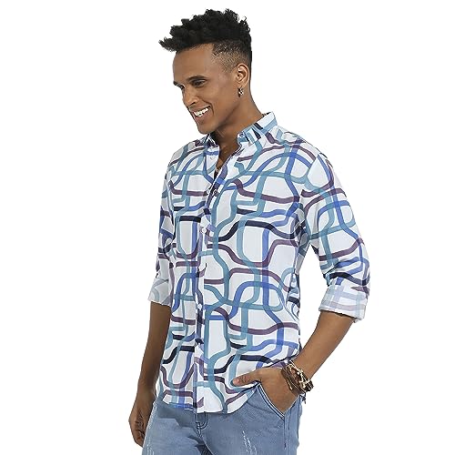 Campus Sutra Mens Regular Fit Shirt (CBSSM23_CSMSSRT5642_Multicolour