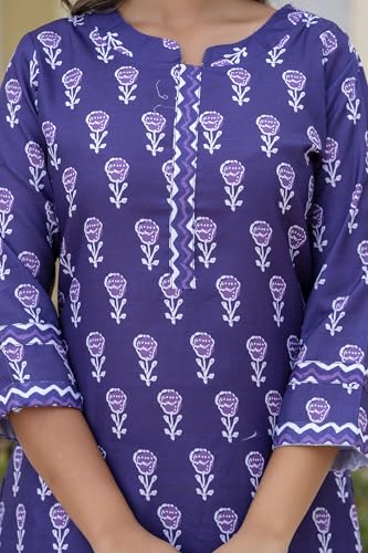 LookMark Regular Printed Cotton Blend Straight Kurta Pant Set-Elegant Ethnic Wear Ensemble Modern Women, Perfect for Any Occasion