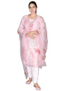 ANNI DESIGNER Women's Organza Straight Printed Kurta with Pant & Dupatta