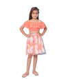Pspeaches Pure Cotton Western Skirt Set Orange