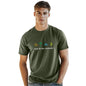 Nobero MenS Graphic Print Regular Fit T-Shirt (1M-Twts-C1042-Ag_Live In Moment-Olive Green