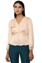 Allen Solly Women Solid Casual Polyester Full Sleeve V Neck Top