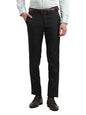 Turtle Men Polyviscose Slim Fit Black Checkered Formal Trouser