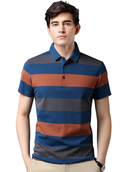 Eyebogler Mens Colorblocked Polo T-Shirt