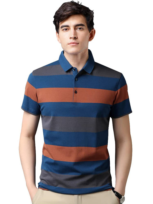 Eyebogler Mens Colorblocked Polo T-Shirt