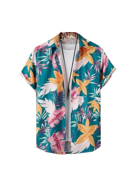 Om Sai Latest Creation MenS Shirt || Rayon Multi Printed Shirt Shirts || Spread Collar || Short Sleeves Shirt For Boys || Cool