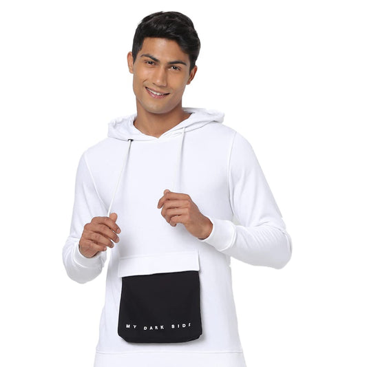 Bewakoof MenS Solid Regular Fit Full Sleeve Cotton Hoodies Blue