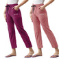 Pinkmint Cotton Style Pyjamas for Women Combo l Stylish Side 2 Pockets l Gym Wear l Comfortable Track Pant