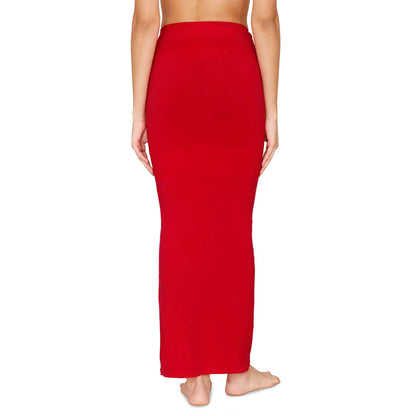 Zivame All Day Seamless Mermaid Saree Shapewear with Removable Drawcord for Women - Tango Red1