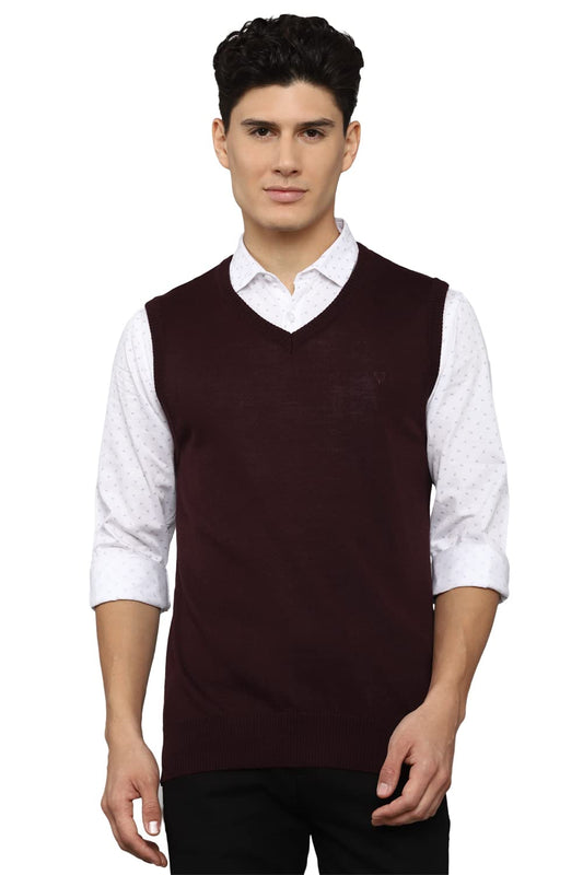 Allen Solly Men Regular Fit Solid Sleeveless Pullover