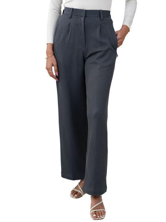 Greciilooks Women High Rise High Waist Wide Leg Trousers | Casual & Formal Pants |Loose Fit Track Pants | Gymwear | Cargo Pants