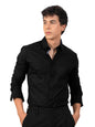 Pinkmint Mens Regular Fit Soft Cotton Blend Casual Combo Shirt with Pocket Design & Spread Collar Full Sleeves Formal Shirt Bla