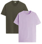 ADRO T Shirts Pack of 2 Mens Tshirts Cotton T Shirts for Men Tshirt T-Shirts Combo T Shirts Tshirts for Men Plain Solid Tshirts