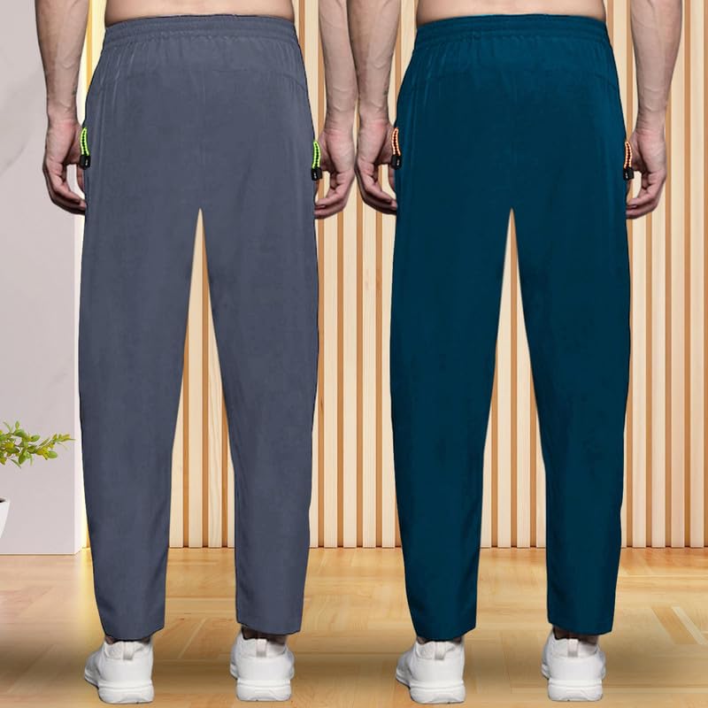 Pinkmint Track Pant for Men ll Soild Track Pant ll Stretchable Regular Fit ll Yoga Wear ll Active wear (Pack of 2)