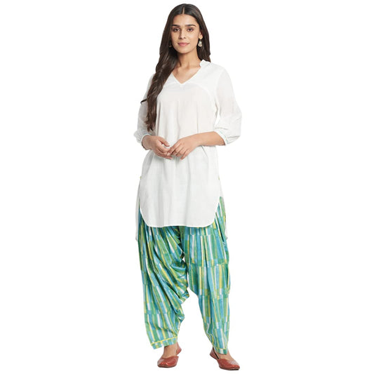 Fabindia Women Printed 2 Piece Kurta et Cotton_ Multicolour