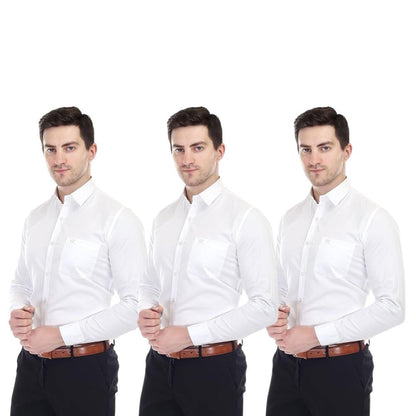 Xjarvis Clifton MenS Regular Fit Cotton Blend Plain Shirt  Full Sleeves Casual & Formal Summer Shirt With Pocket Design & Sprea