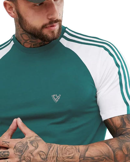 Eyebogler Men Round Neck Solid Half Sleeve Regular Fit T-Shirt