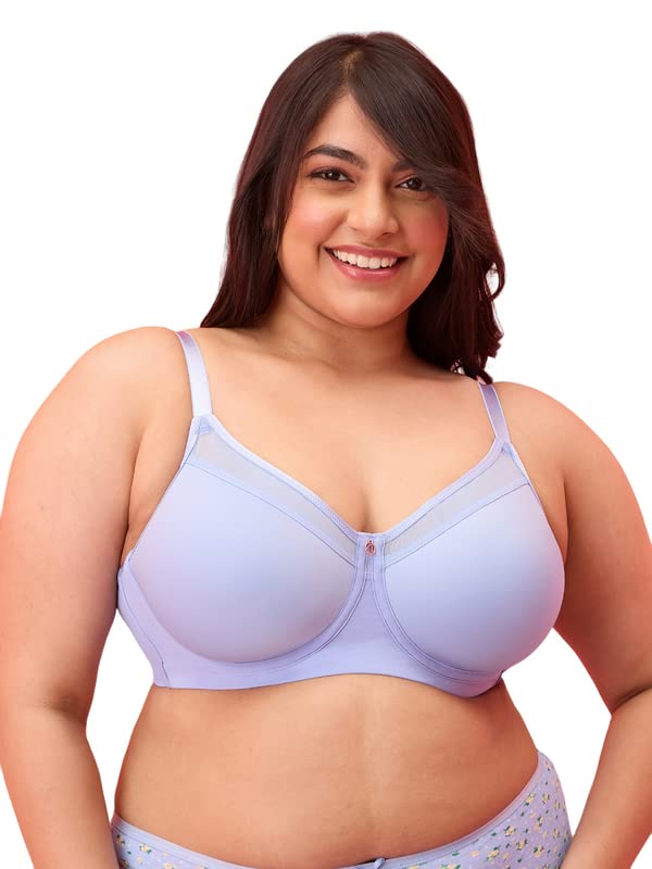 NYKD Everyday Full Coverage & Support Bra with Power Mesh Detailing, Breathable, Double Layered, Lightly Padded, Seamless | Ligh