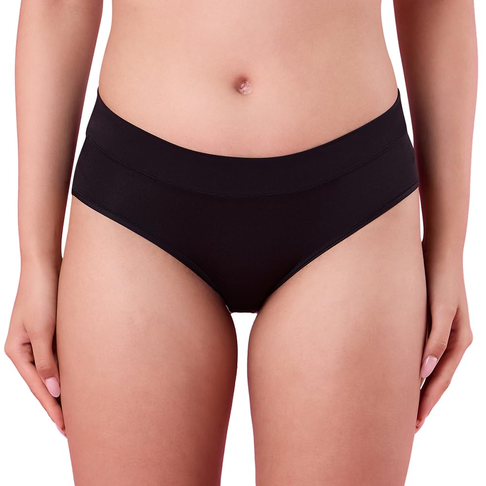 Nykd (Nyp342 Nylon Super Stretch Hipster Panty Underwear For Women | Ultra-Soft Fabric With Smooth Elastic Waistband | Gentle On