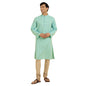 Fabindia Blue Cotton Woven Long Kurta