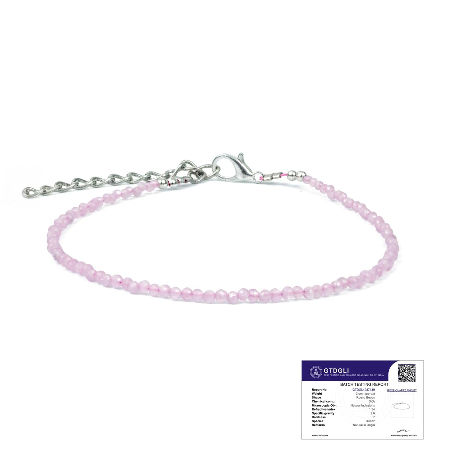 Astrotalk Rose Quartz Anklet | Stone of Love, Healing & Harmony | Rose Quartz Anklet for Women | Best Gift for Woman | Spiritual Jewellery for Women | Valentine Gift for Girlfriend