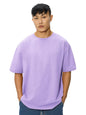 The Souled Store Oversized T-Shirt: Lavender Bliss Men and Boys Short Sleeves Round Neck Solid Cotton Oversized T-Shirts